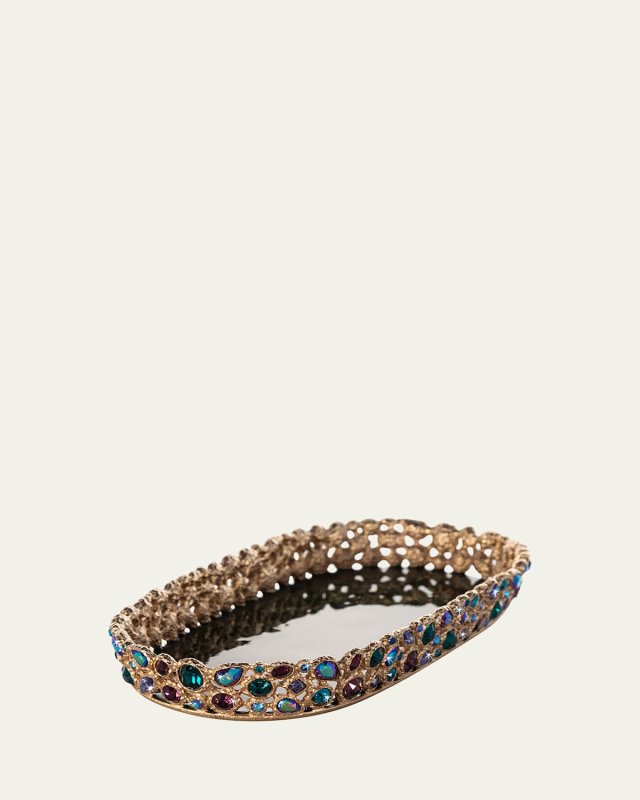 Brocade Bejeweled Tray